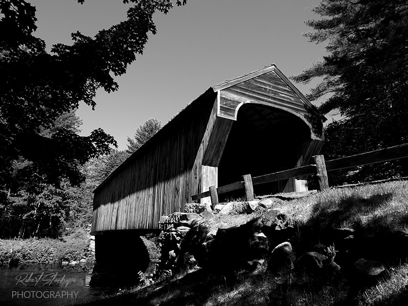 Covered bridge in North Newport by Robert Stanhope